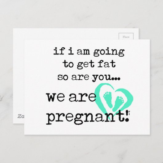 私もしは太るから妊娠してるのよ 案内ポストカード (正面/裏面)