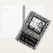 私もしは座って編み物ヴィンテージブラック&ホワイト プランナー手帳 (ディスプレー)