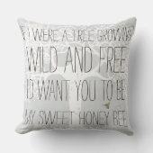 私もしは木が野生で自由に育っていた引用文 クッション (正面)