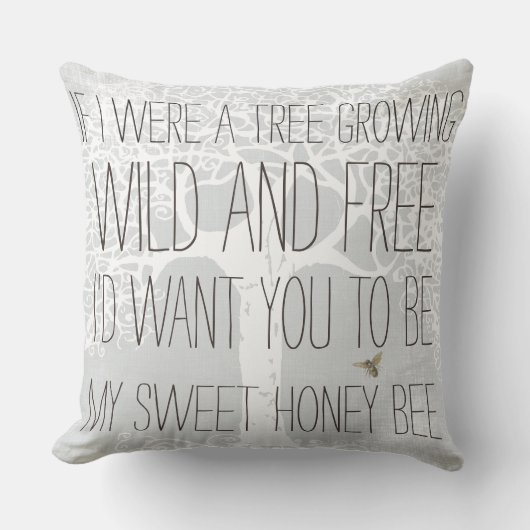 私もしは木が野生で自由に育っていた引用文 クッション (正面)