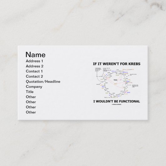 私もしは機能しないだろうクレブスのためではなかった 名刺 (正面)