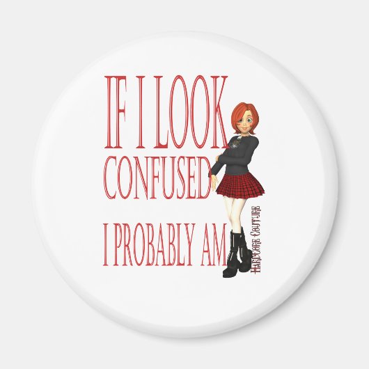 私もしは混乱しているように見える マグネット (正面)