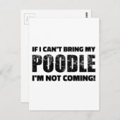 私もしは私のプードルを持って来ることはでき来ない ポストカード (正面/裏面)