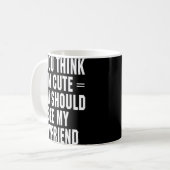 私もしは考え彼氏に会った方が可愛い コーヒーマグカップ (正面左)