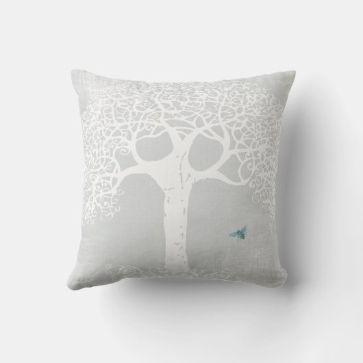 私もしは野生で自由な枕を育てる木だった クッション (裏面)