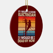 私もしは電気技師ではなかおもしろいった セラミックオーナメント (右)