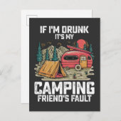 私もしは飲キャンプ友達のせいだ インビテーションポストカード (正面/裏面)