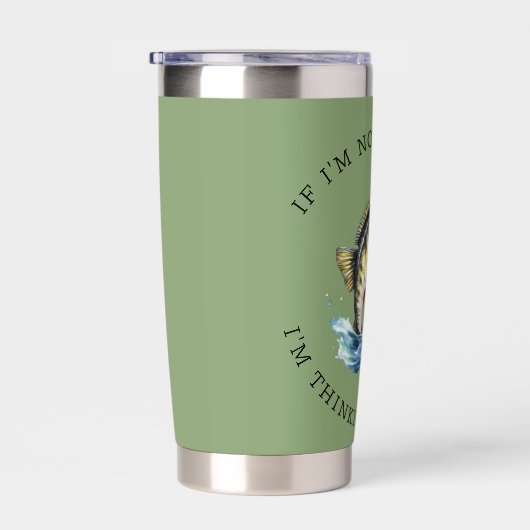 私もしは魚釣りじゃない考えよ！Green 保温保冷タンブラー (右面)