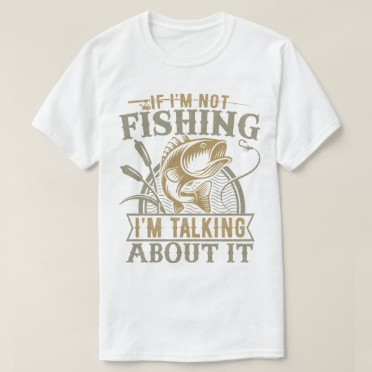 私もしは魚釣りではない魚釣り Tシャツ (デザイン正面)