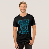 私もしは魚釣りで考えある トライブレンドTシャツ (正面全面)