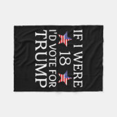 私もしは18私はトランプの子供プロTruに投票しおもしろいていた フリースブランケット (正面(横))