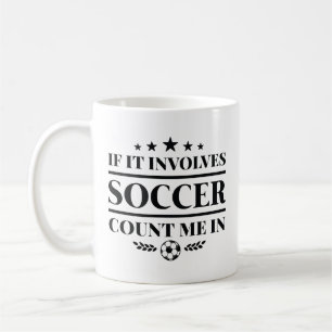 私もしをサッカーに巻き込む コーヒーマグカップ