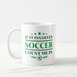 私もしをサッカーに巻き込む コーヒーマグカップ