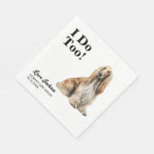 私もだ!アフガンハウンド結婚披露宴 スタンダードランチョンナプキン (角)