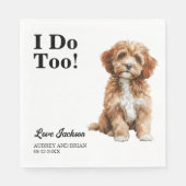 私もだ！カバポドッグ結婚ペット スタンダードランチョンナプキン (正面)