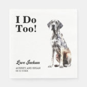 私もだ!グレートダーネドッグペット スタンダードランチョンナプキン (正面)