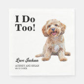 私もだ！コックポードッグ結婚ペット スタンダードランチョンナプキン (正面)