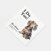 私もだ！ダシュントドッグペ結婚ット スタンダードランチョンナプキン (角)