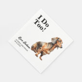 私もだ!ダシュントドッグペ結婚ット スタンダードランチョンナプキン (角)