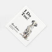 私もだ！ダルメーションドッグ結婚ペット スタンダードランチョンナプキン (角)