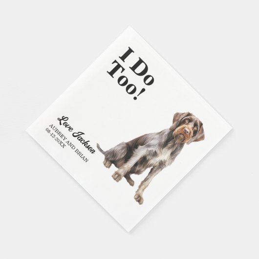 私もだ!ドイツの金髪の指針犬ペット スタンダードランチョンナプキン (角)