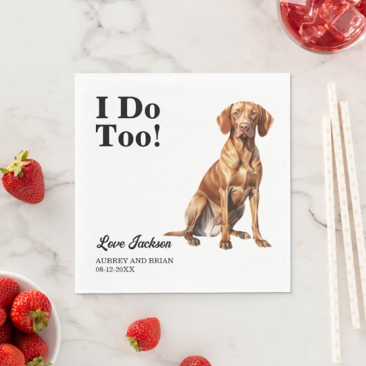 私もだ！ビズラ結婚ドッグ スタンダードランチョンナプキン (インサイチュ)