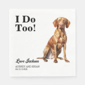 私もだ！ビズラ結婚ドッグ スタンダードランチョンナプキン (正面)