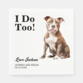 私もだ!ピットブル結婚犬のペット スタンダードランチョンナプキン (正面)