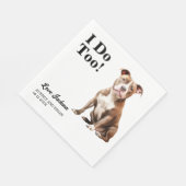 私もだ!ピットブル結婚犬のペット スタンダードランチョンナプキン (角)