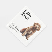 私もだ!ラブラドードルドッグペット スタンダードランチョンナプキン (角)