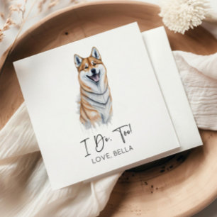 私もだ！柴犬ドッグ結婚ペット スタンダードカクテルナプキン