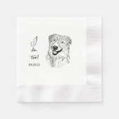 私もやっパーソナライズされたているオーストラリア犬 縁ありカクテルナプキン (正面)