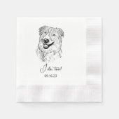 私もやっパーソナライズされたているオーストラリア犬 縁ありカクテルナプキン (正面)