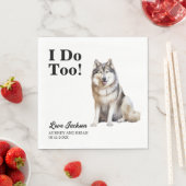 私もアラスカンマラムート結婚式のレセプションをする スタンダードランチョンナプキン (インサイチュ)