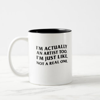 私もアーティストで実在 ツートーンマグカップ