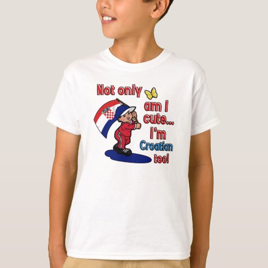 私もクロアチア語が可愛いばかりではない Tシャツ (正面)
