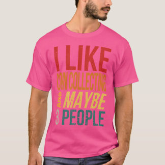 私もコイン収集が好きかも 3人いるかも Tシャツ