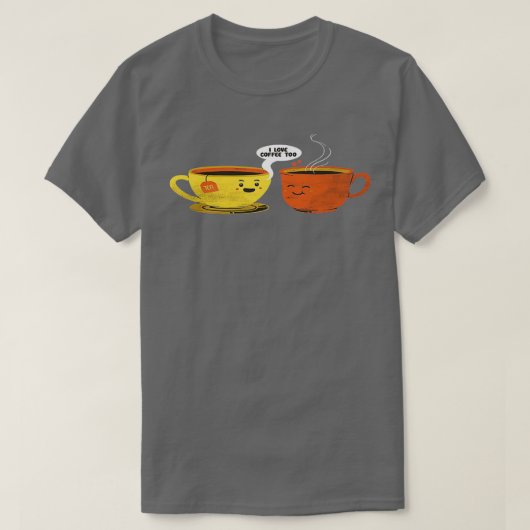 私もコーヒーが大好きだ Tシャツ (デザイン正面)