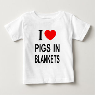 私もブタインブランケットが大好き ベビーTシャツ
