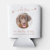 私もモダンバラ金ゴールドペットフォトドッグ結婚の 缶クーラー (裏面)