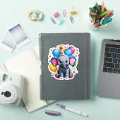 私もワンダー! - 赤ちゃん象の誕生日おめでとう シール (iPadカバー)