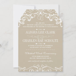 私もヴィンテージモダンタイポグラフィ招待状 招待状