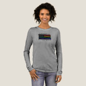 私も務めた – 陸軍退役軍人長袖 トライブレンドTシャツ (正面全体)