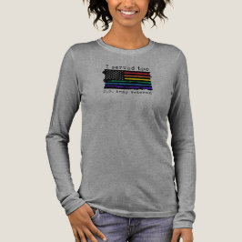 私も務めた – 陸軍退役軍人長袖 トライブレンドＴシャツ