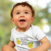 私も噛むよ - 2つのレモン ベビーボディスーツ