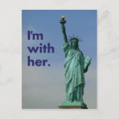 私も彼女と一緒だ。 自由の女神 ポストカード (正面)