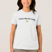 私も彼女のものをいただきます トライブレンドTシャツ (正面)