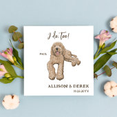 私も犬のポートレートゴールデンドー結婚ルの スタンダードカクテルナプキン