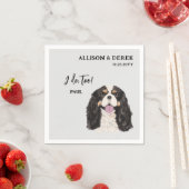 私も犬カスタムのポートレートスパニエル犬結婚 スタンダードカクテルナプキン (インサイチュ)