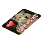 私も狼が大好き – 狼は美しく自由だ マグネット (左側)